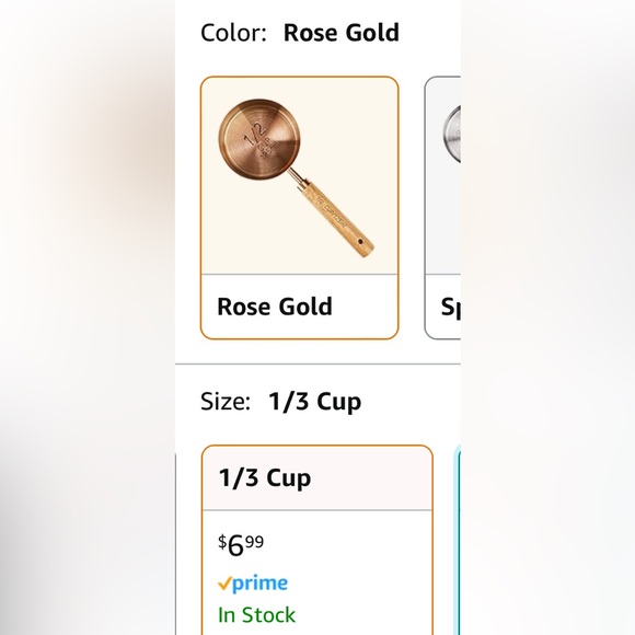 New! Rose Gold Measuring Cups and Coffee Canister - Picture 7 of 11